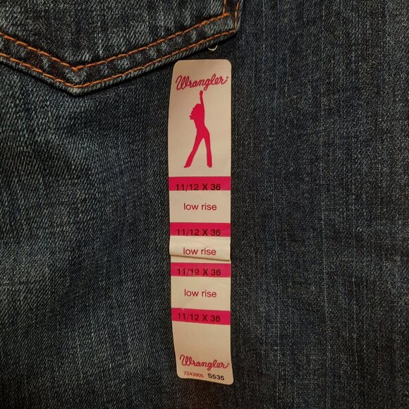 Y2K Deadstock Wrangler Mae Low Rise Razzle Dazzle Jeans Rhinestone Studded Cross - Picture 9 of 11